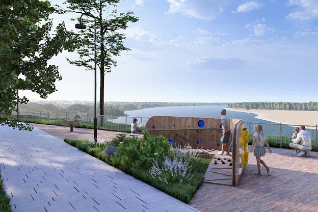    В Слободском займутся набережной: сделают километр променада с качелями и ротондой