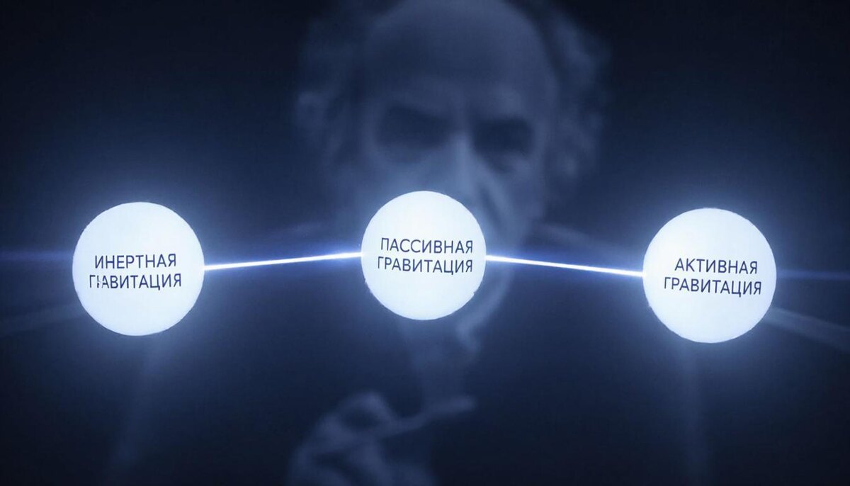 Инертная, пассивная гравитационная и активная гравитационная масса. В нашем мире они равны — это принцип эквивалентности Эйнштейна. Антигравитация заставила бы их расходиться.