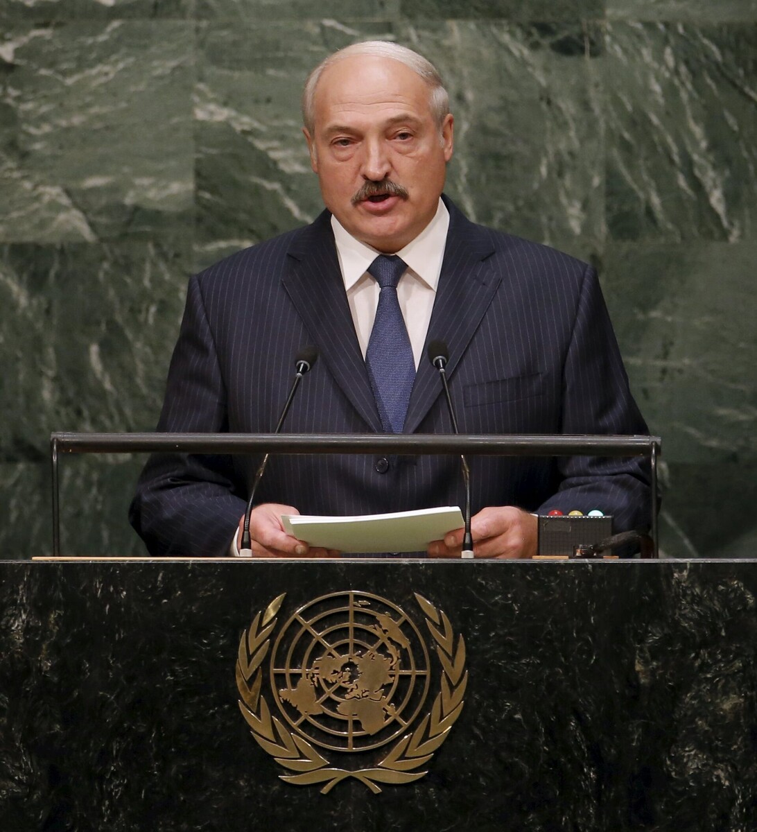 Александр Лукашенко выступает с трибуны ООН, 2015 г.
