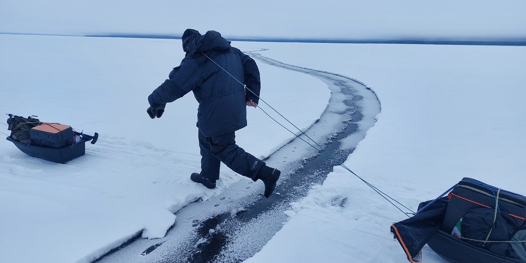 Мыс Коготь. Без корюшки, но в трещинах! 17.02.2026г.