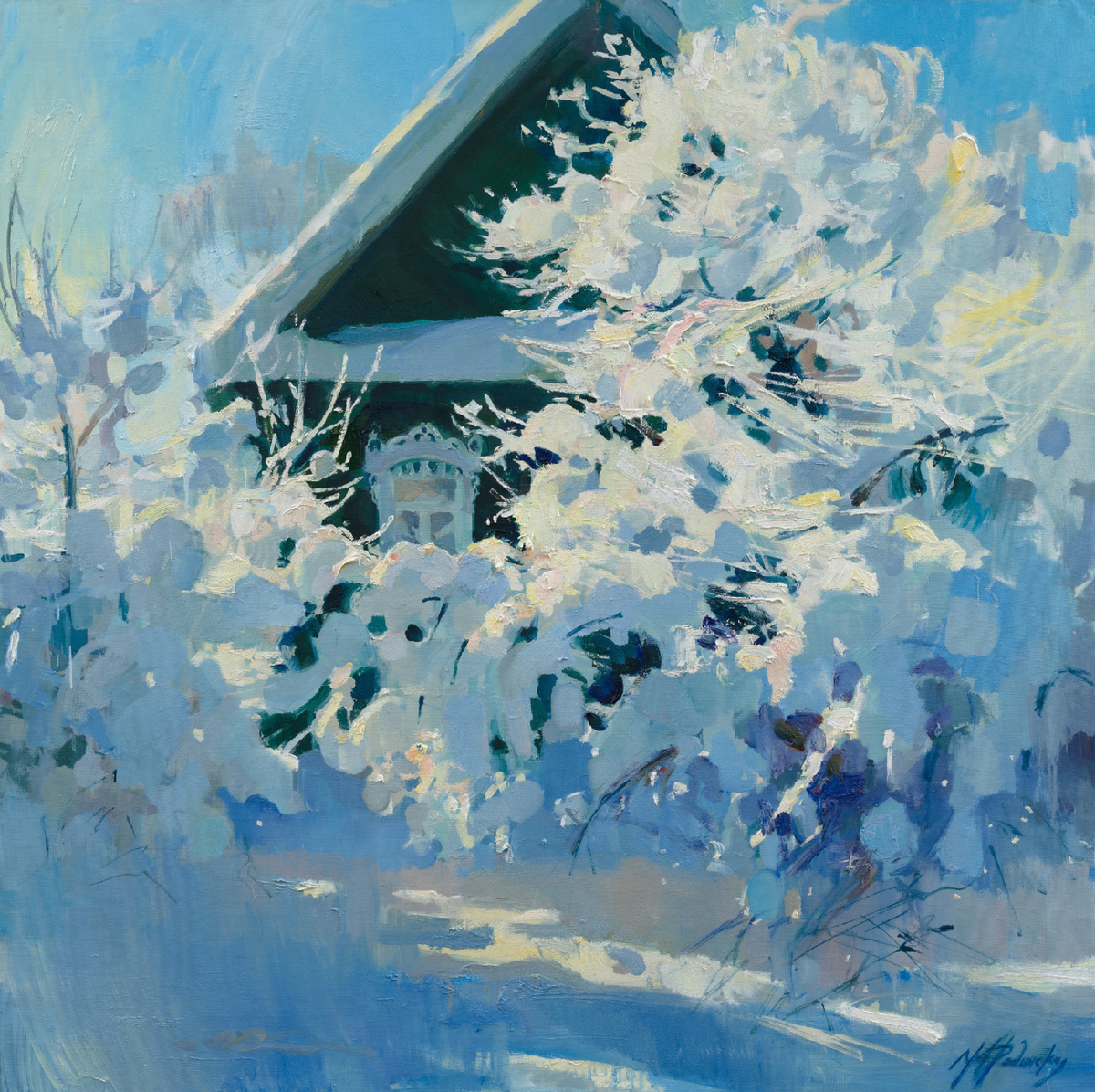 Мария Родинская «Бабушкино окно», холст, масло, 2025