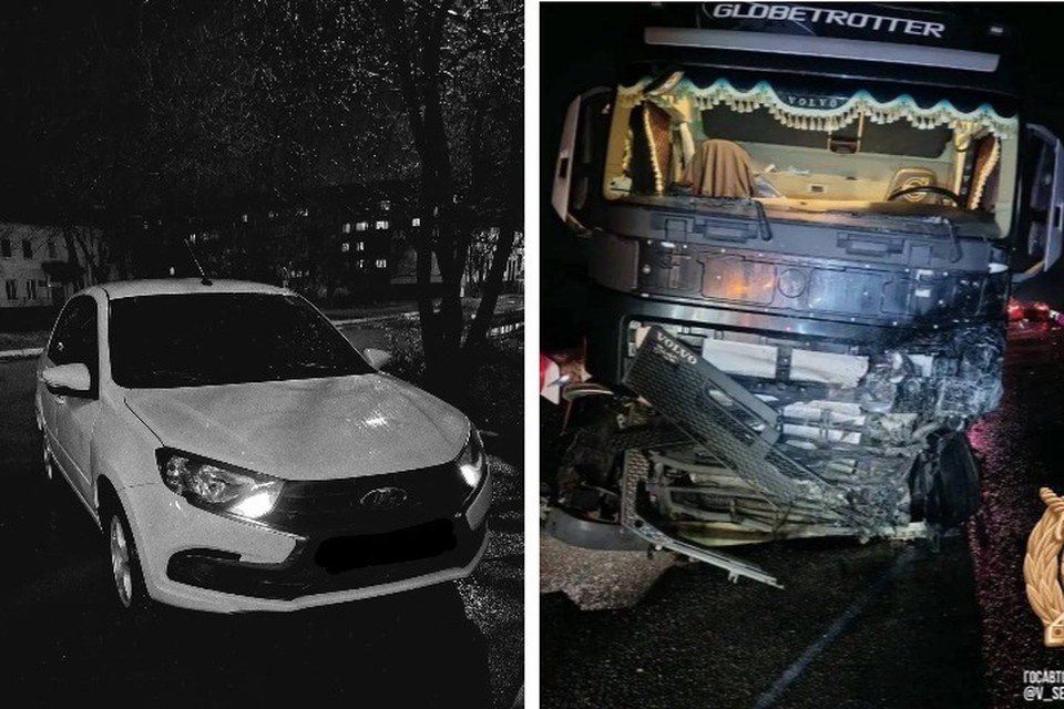    Разбившуюся в ДТП «Гранту» Лиана купила совсем недавно. Фото: соцсети / ГАИ РБ