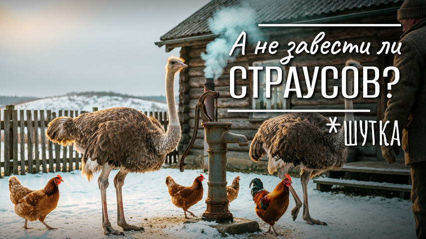 Страусы на даче