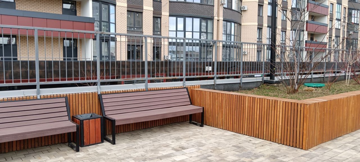 Крыша стилобата (парковки) в микрорайоне Любимово, февраль 2026 год