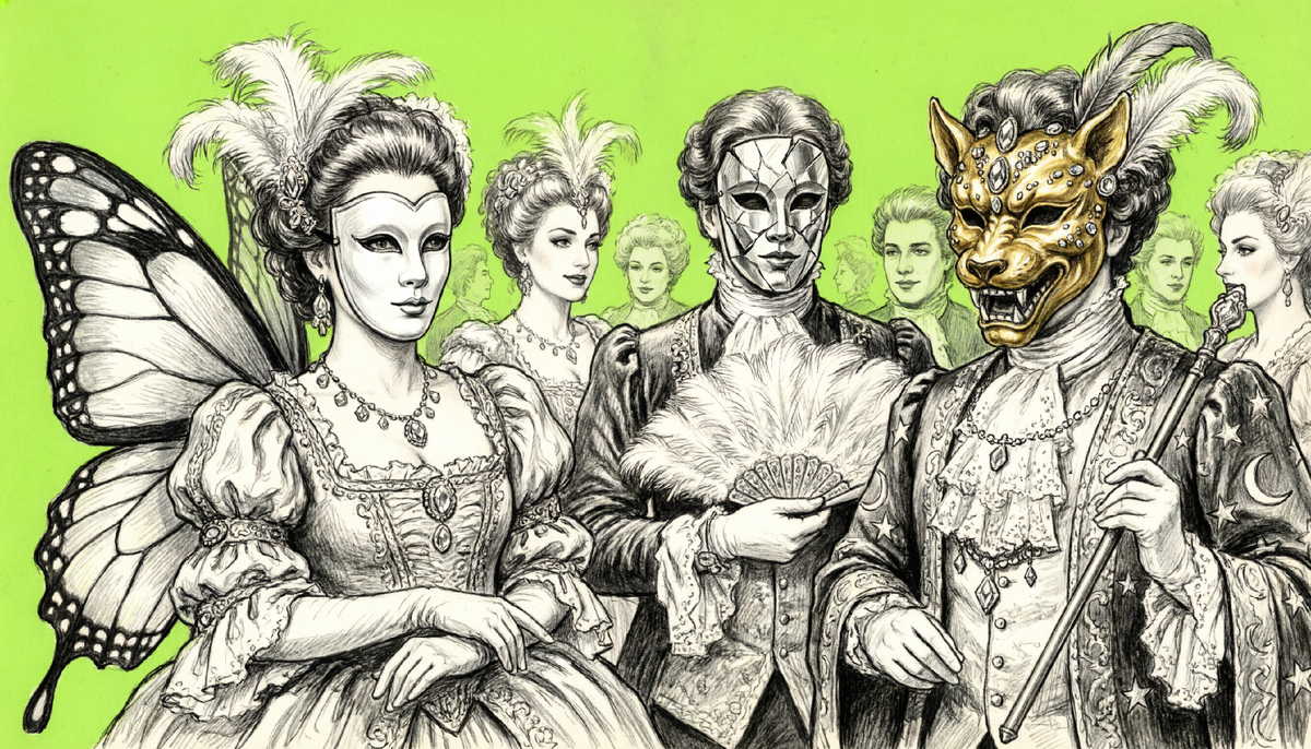 В глухих коридорах и в залах пустынных сегодня собрались веселые маски... (Н. С. Гумилёв)