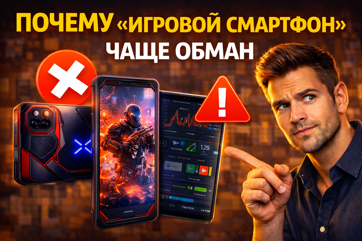Игровые смартфоны — сплошной обман? RGB-подсветка, агрессивный дизайн, но слабый чип, перегрев и фейковые FPS. Разоблачение хайпа 2026.