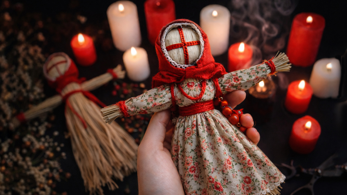 Обряд на Масленицу с куклой-мотанкой