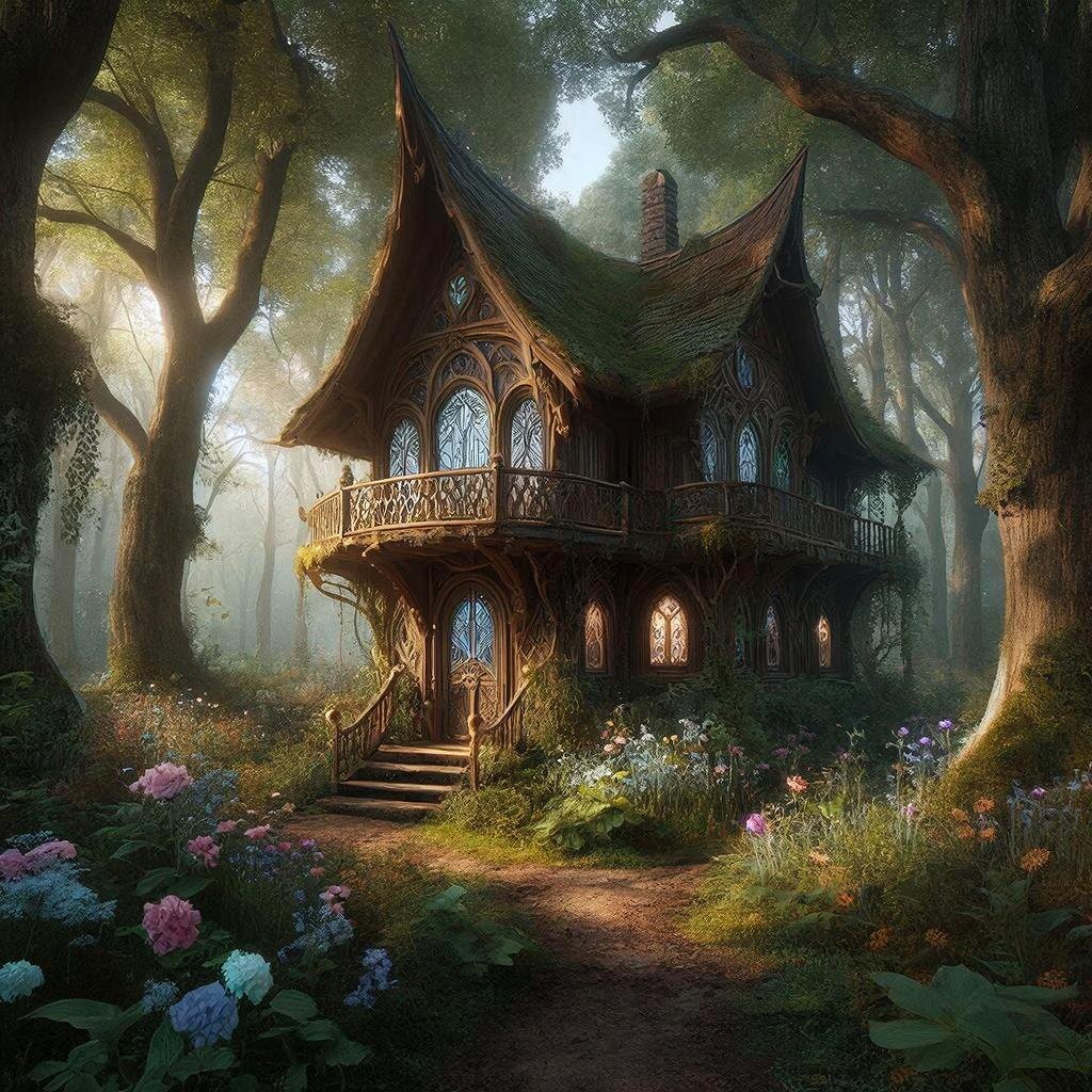 Так выглядит домик Ткачихи у границ Изнанки Темного Леса.