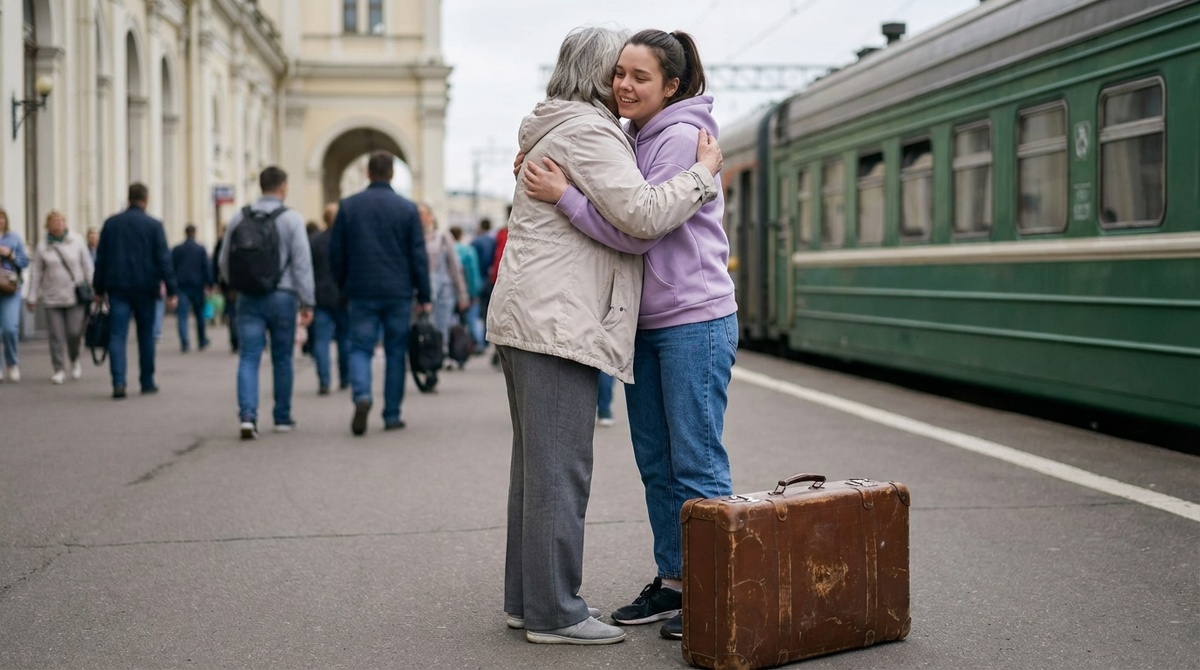 Она пахла поездом, домом, чем-то знакомым с детства. Борщом, который варила по воскресеньям. Лавандой от моли, которую раскладывала в шкафах.