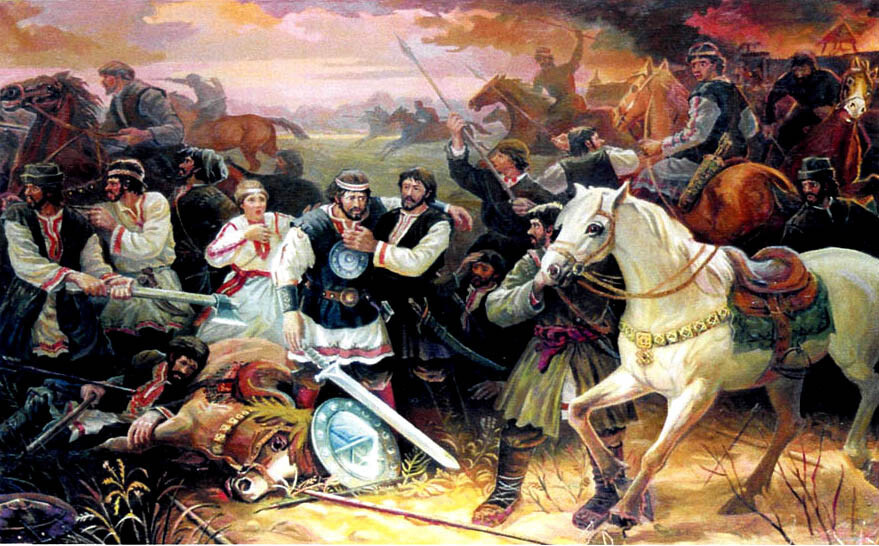 Гибель князя (кугыжа) Полтыша в битве