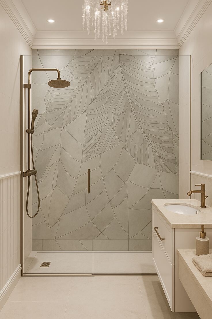 абстрактное панно для душа