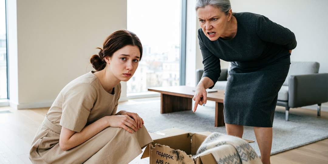 «Что за хлам подарили твои нищие родители?» — с отвращением фыркнула свекровь, швыряя подарок моих родителей на пол..