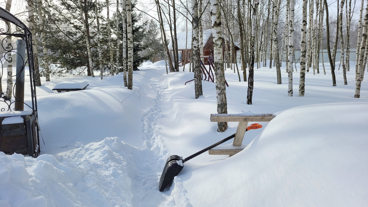 Пытаюсь почистить дорожку.