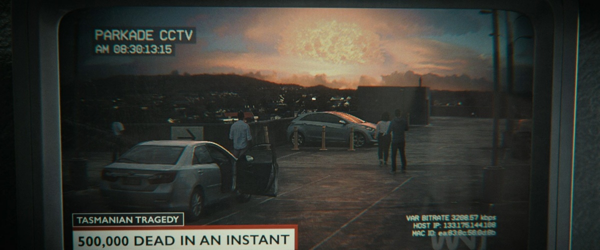 Момент удара ракеты.