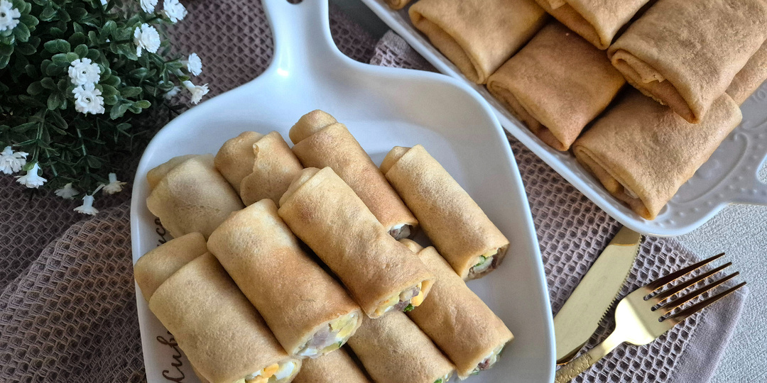 ФАРШИРОВАННЫЕ БЛИНЧИКИ С СЕЛЬДЬЮ