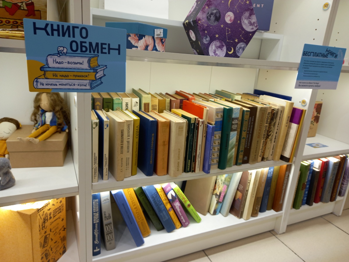 Полочки в магазине-барахолке "Твоя полка". Подобный магазин мне впервые встретился в Калининграде. Всевозможные умельцы арендуют в магазине полочки, чтобы продавать свои изделия. Но встречаются там и вот такие уголки.