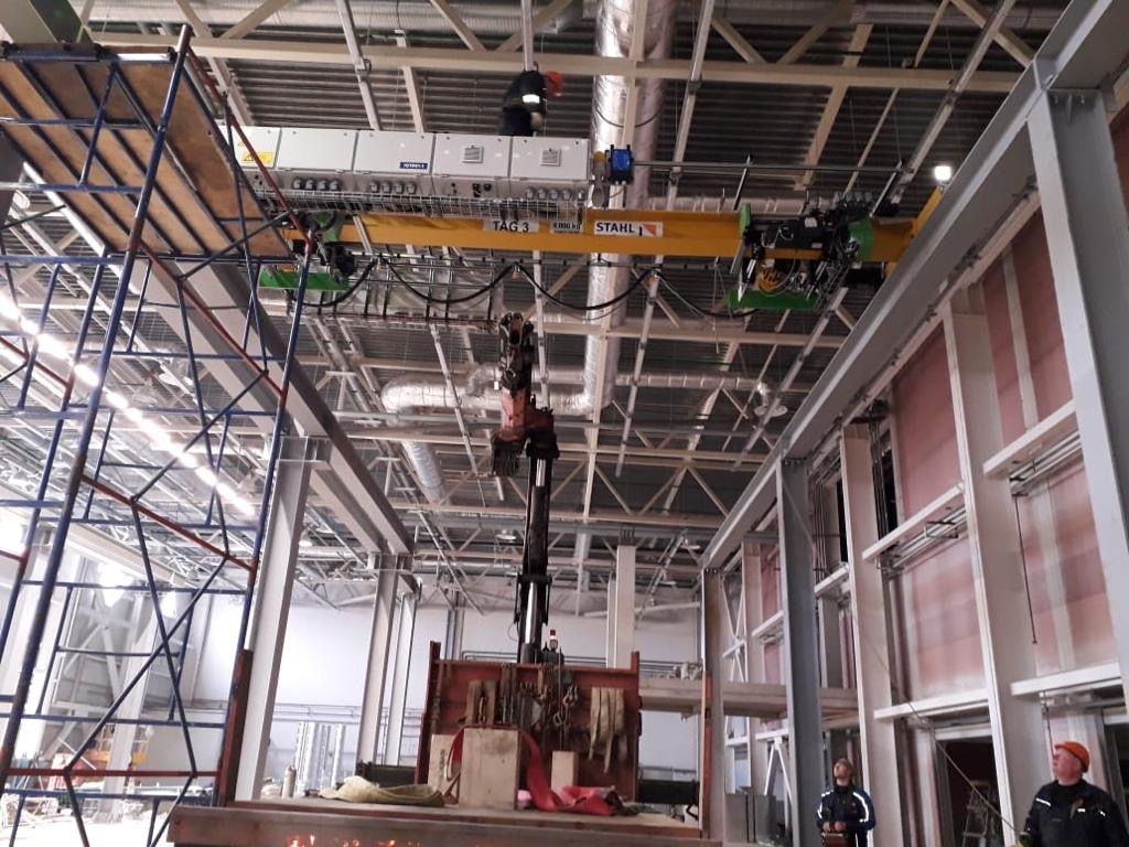 Монтаж координатного мостового опорного крана 