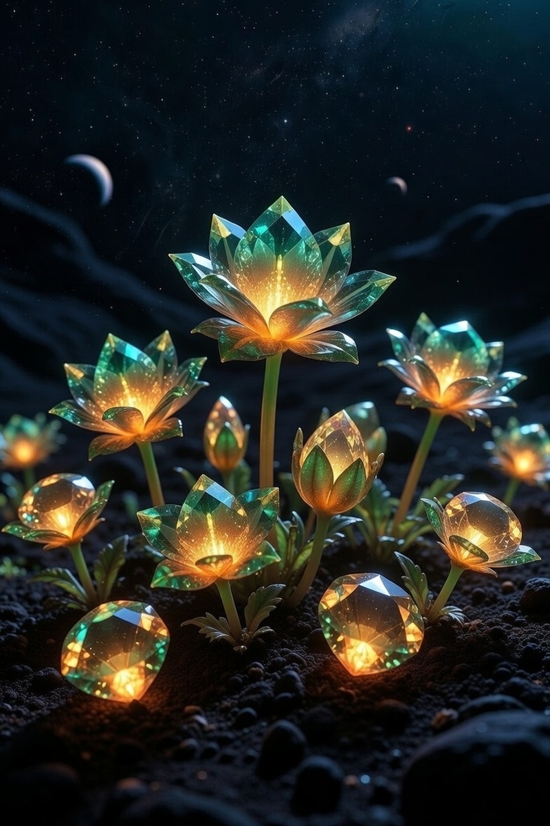 "Свет лотосов, из радиоактивных миров", иллюстрация создана сетью Грок