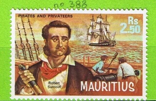 Пираты и каперы. Почтовая марка. Филателия 