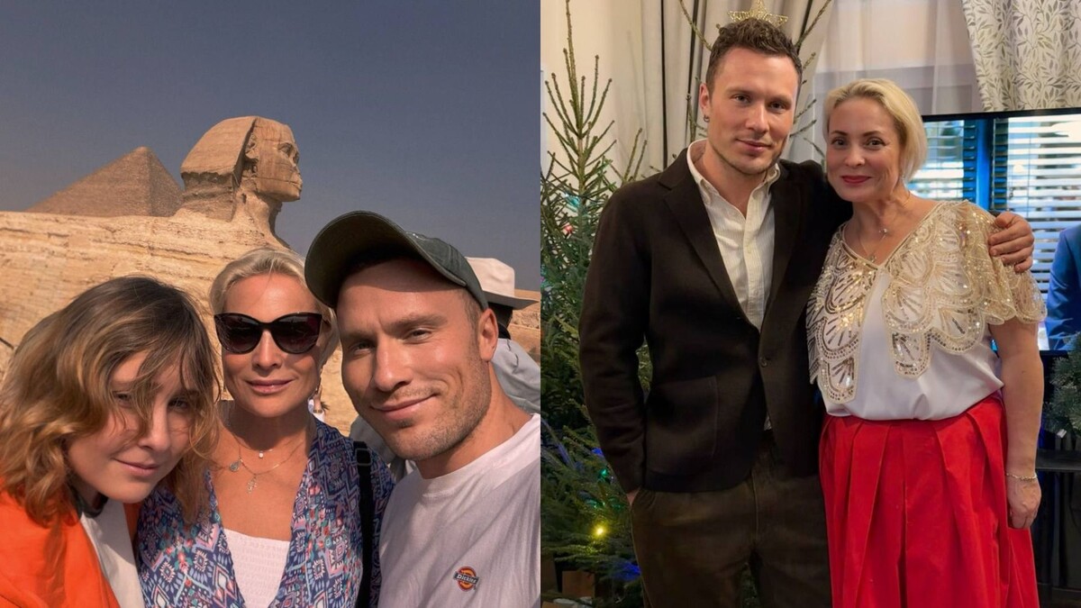    Светлана с Максимом и Варей в Египте в 2025-м и на праздновании Нового года в 2026-м