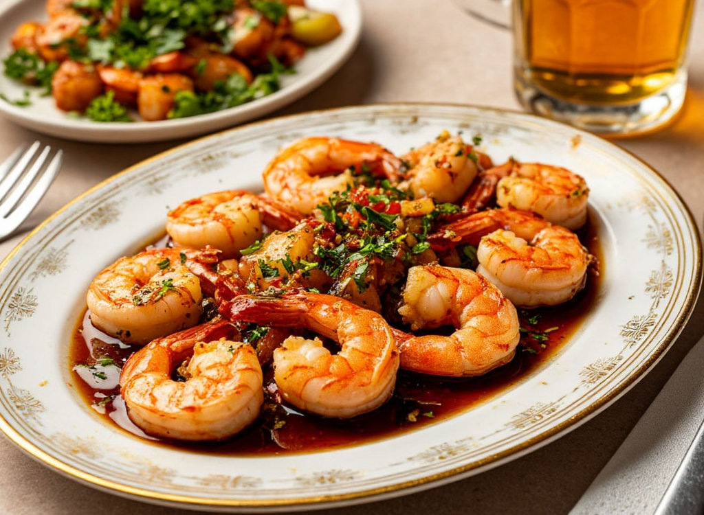 Креветки маринованные запеченные в духовке.                                                                      «Создано с использованием искусственного интеллекта».