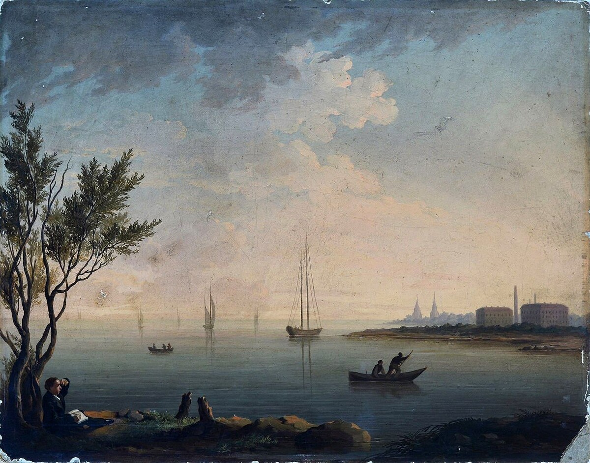 Горавский Аполлинарий. "Взморье". 1851. Картон, масло. 37х47