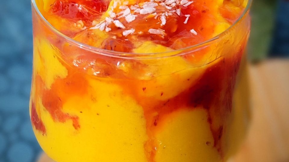 Тыквенный смузи с кокосом.