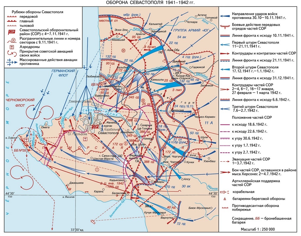 Карта-схема битвы за Севастополь. © Соцсети
