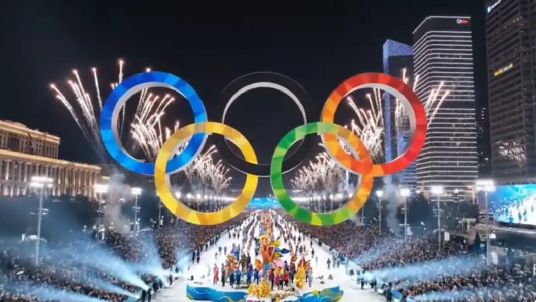    скриншот видео с открытия Олимпиады 2026