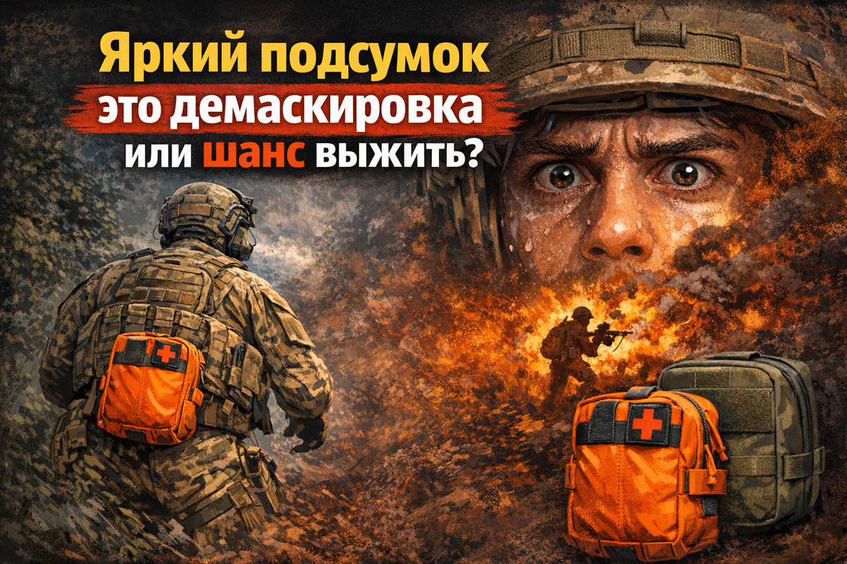 Как работает зрение бойца при пульсе 140+? Объясняем феномен «туннеля», почему полностью камуфлированная аптечка — это ошибка, и зачем нужны отрывные патчи и красные стропы. Психология боя против мифов о маскировке.
