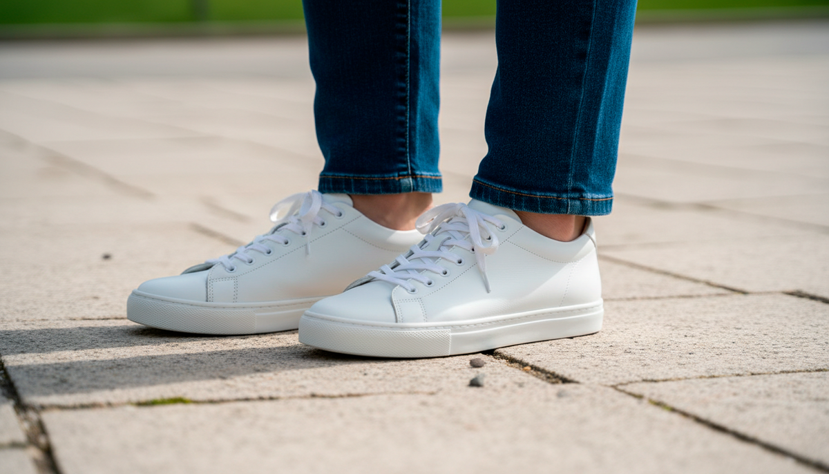 Белые, кожаные, ничего лишнего. Вот такие нужны.