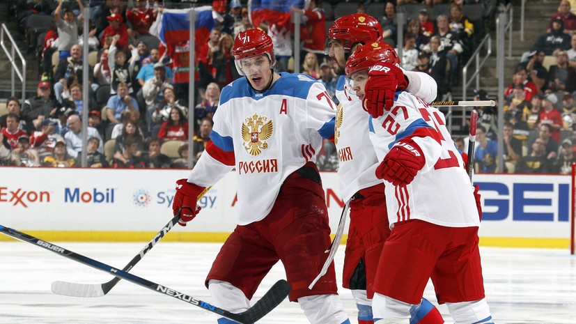     Евгений Малкин, Александр Овечкин и Артемий Панарин (слева направо)  Gregory Shamus / World Cup of Hockey via Getty Images