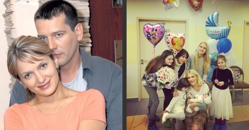    Мария Порошина и Ярослав Бойко. Мать и дочери Марии Порошиной встречают её с новорождённым сыном