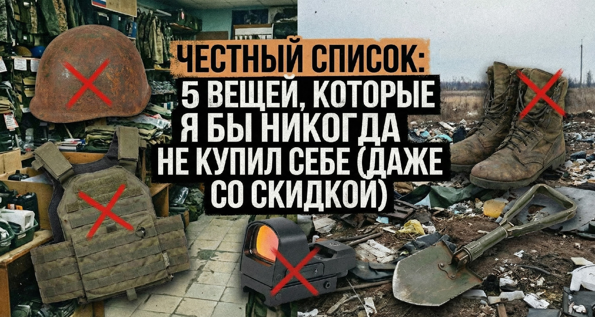 Почему мы отговариваем клиентов от покупки «голой» стали, черного камуфляжа и универсальных кобур? Честный анти-рейтинг снаряжения от магазина «В окопе». Экономим ваши деньги и нервы.