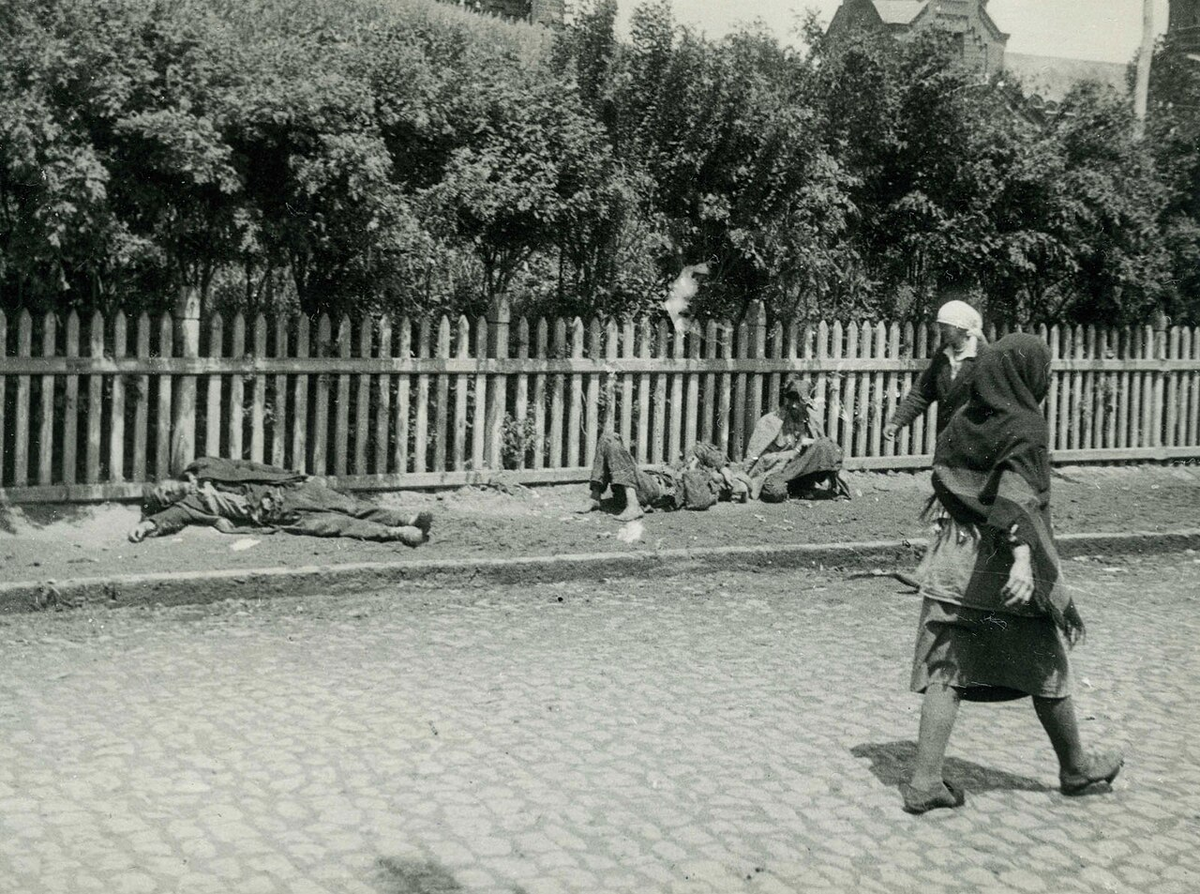 Жертвы голода на улицах Харькова. 1933. ЦГКФФА Украины. Фотограф А. Винербергер.
