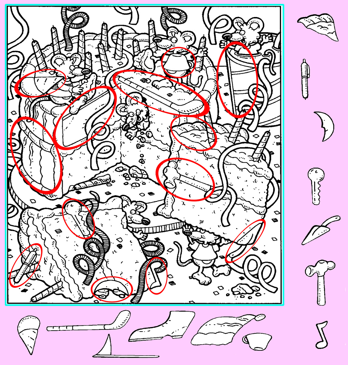 Картинка-ответ (13 предметов). Картинка подготовлена автором