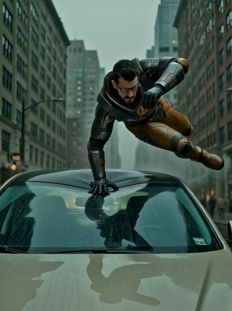 Эпичный прыжок во время погони