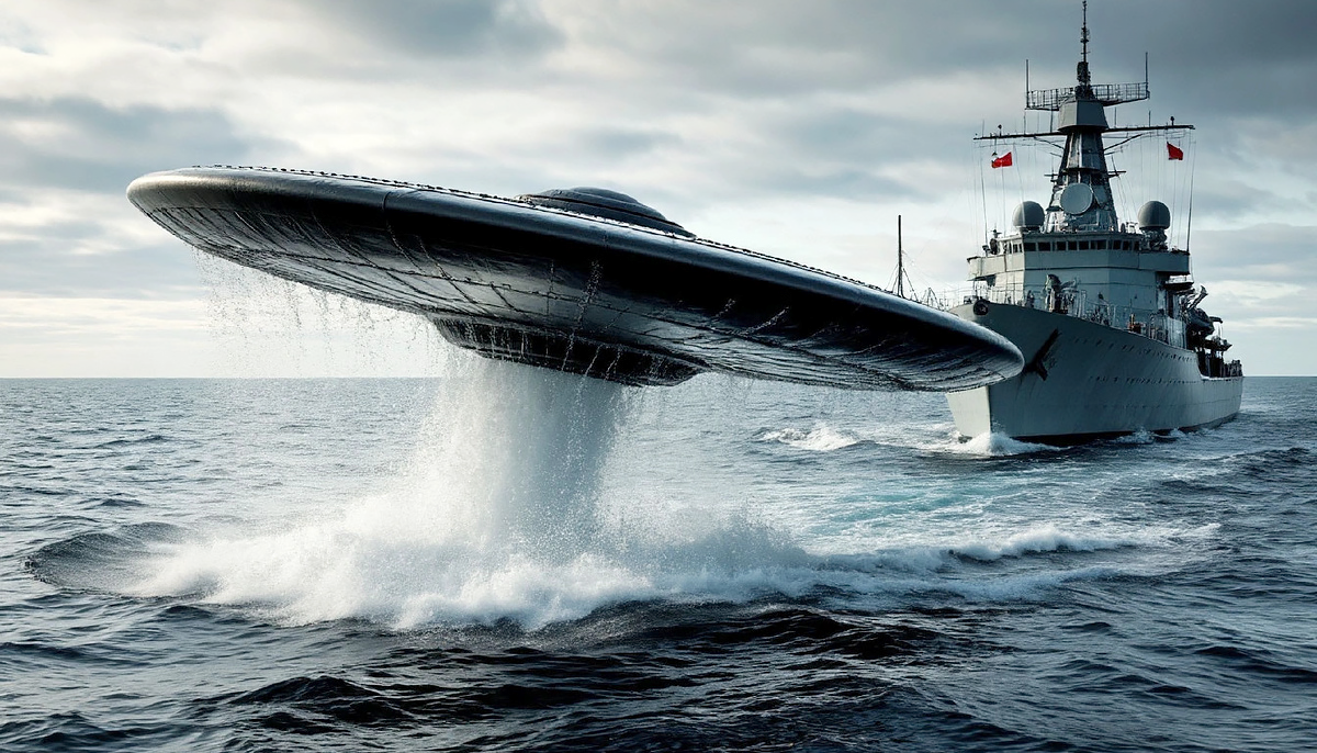 Объект выскочил из воды.