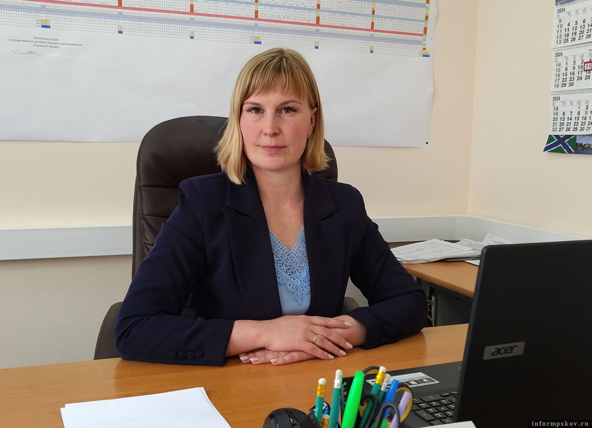 Начальник отдела государственного контроля, надзора и рыбоохраны по Псковской области Ольга Сергеевна Большакова. Фото здесь и далее: Николай Бесклёвный