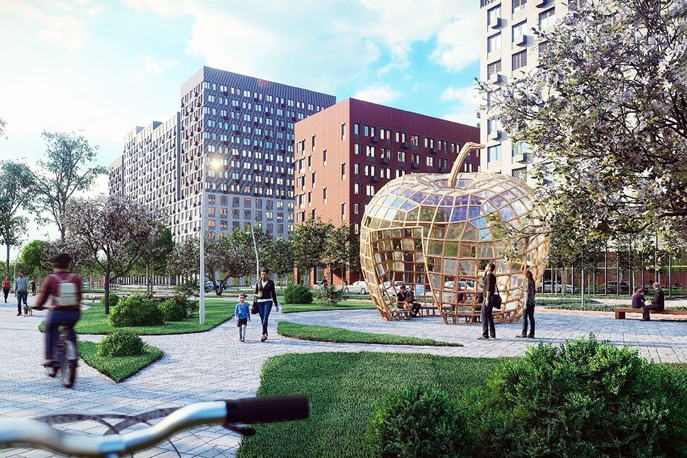    В именах новостроек яблоко - самый популярный фрукт. / green-apple.ru