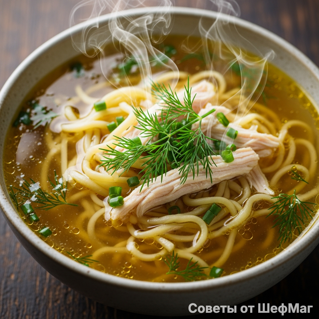 Золотистый и прозрачный - такой суп согревает одним своим видом.