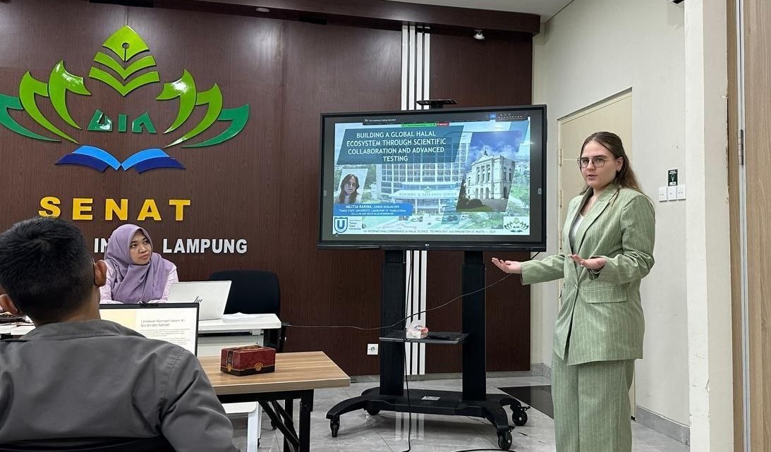 Милица Ракина на научной конференции 1st International Conference of Halal Science, Technology and Innovation в Лампунге
Фото предоставлено УМС ТГУ