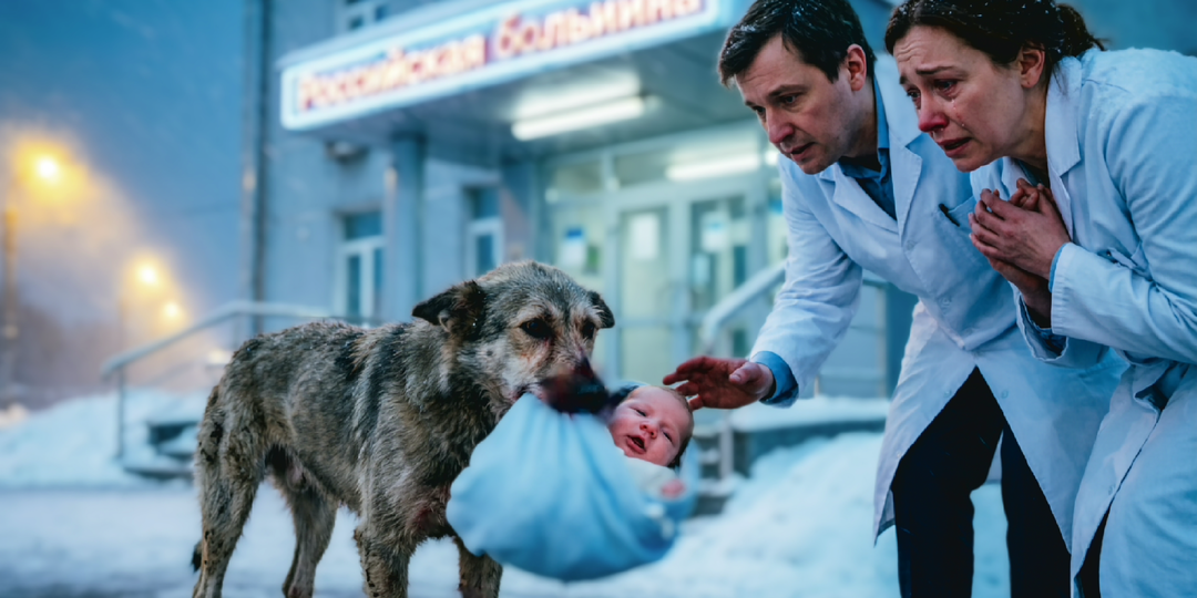Бездомный пёс принёс младенца в больницу.. Эта история заставит вас плакать..