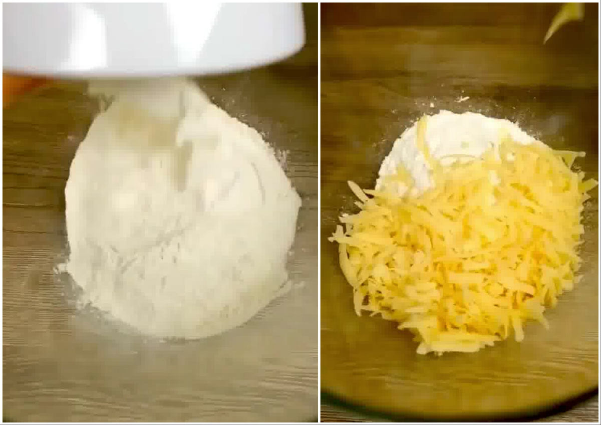 📸 Насыпаем муку и добавляем сыр