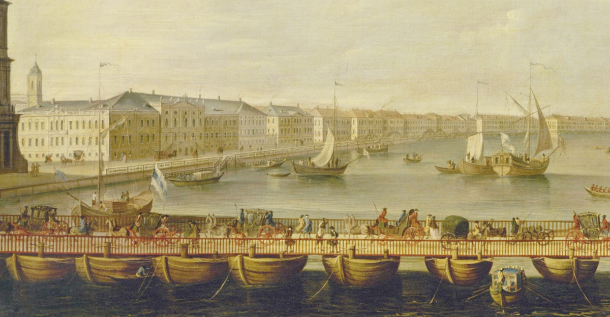 От Невского моста между Исаакиевской церковью и корпусом кадетским