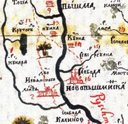 Карта С.У. Ремезова.