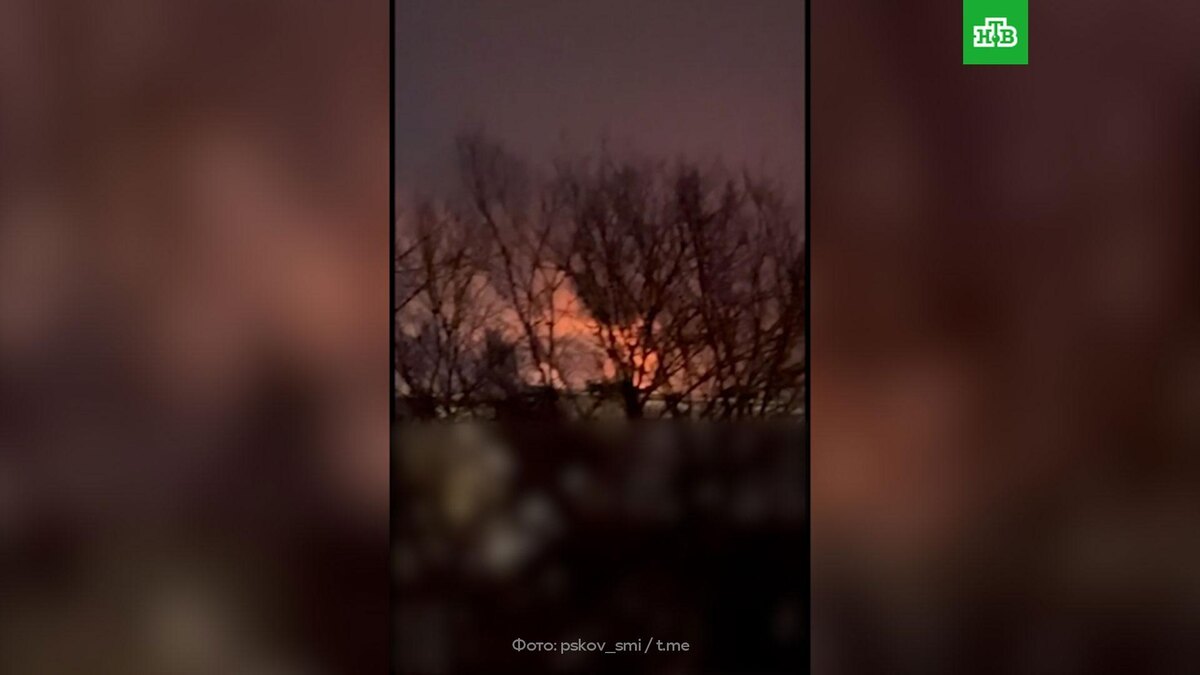    БПЛА атаковал нефтебазу в Псковской области