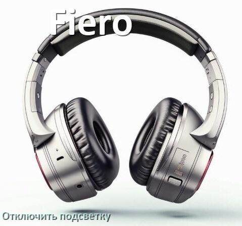
Как на наушниках Fiero отключить подсветку