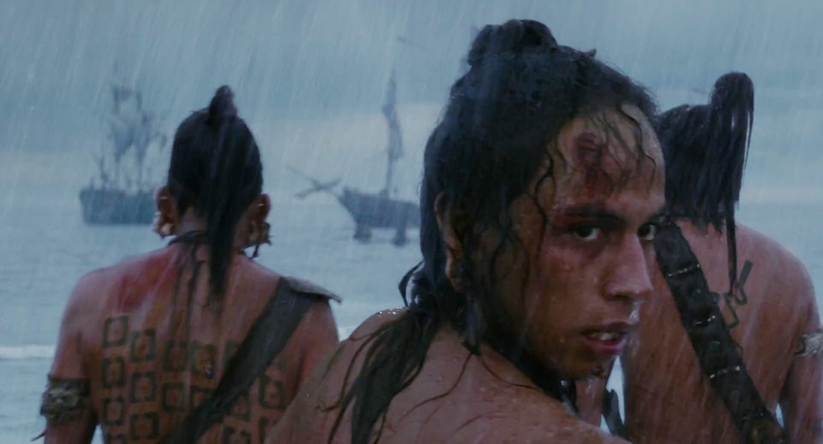 Кадр из фильма «Апокалипто» (или "Апокалипсис", США, Мексика, 2006 г., реж. Мел Гибсон). В главной роли мексиканский актер Руди Янгблад. Из открытых источников