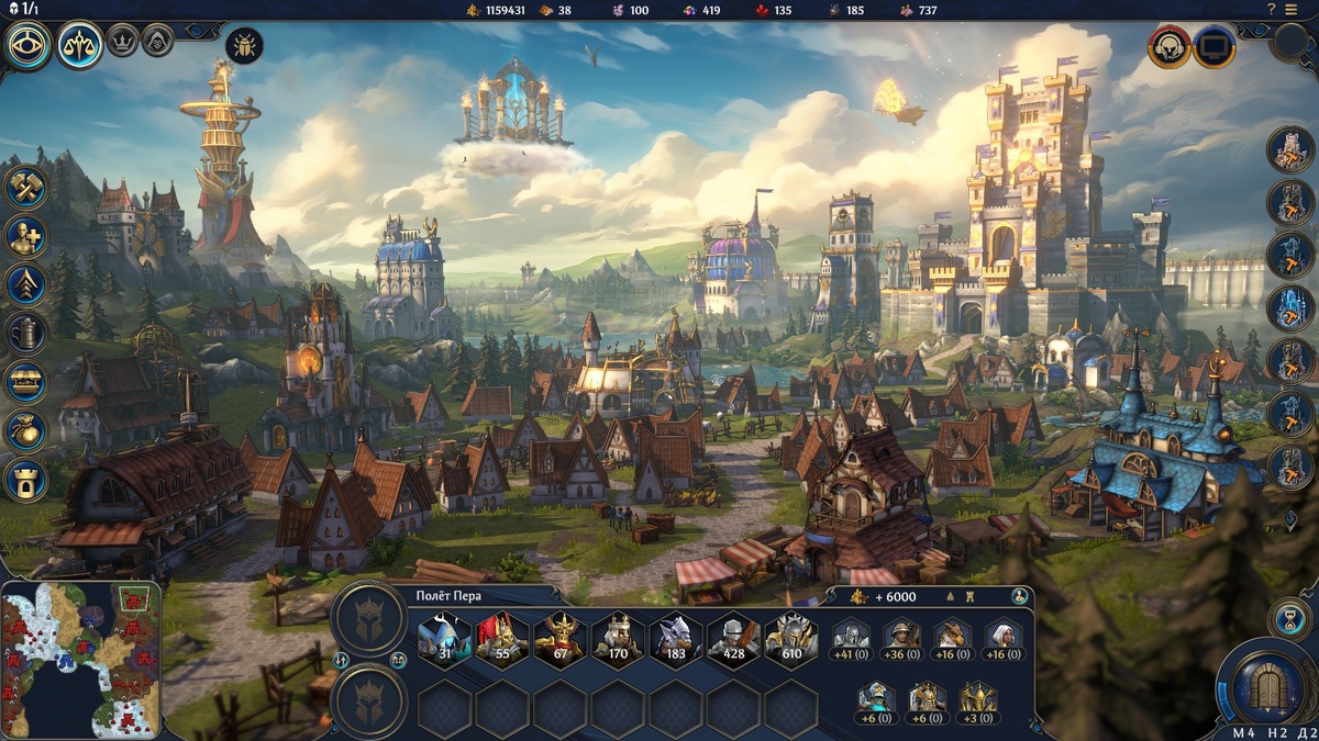 Полностью застроенный город Храма выглядит вот так, не хватает только Грааля — Золотого тельца. Скриншот из игры.